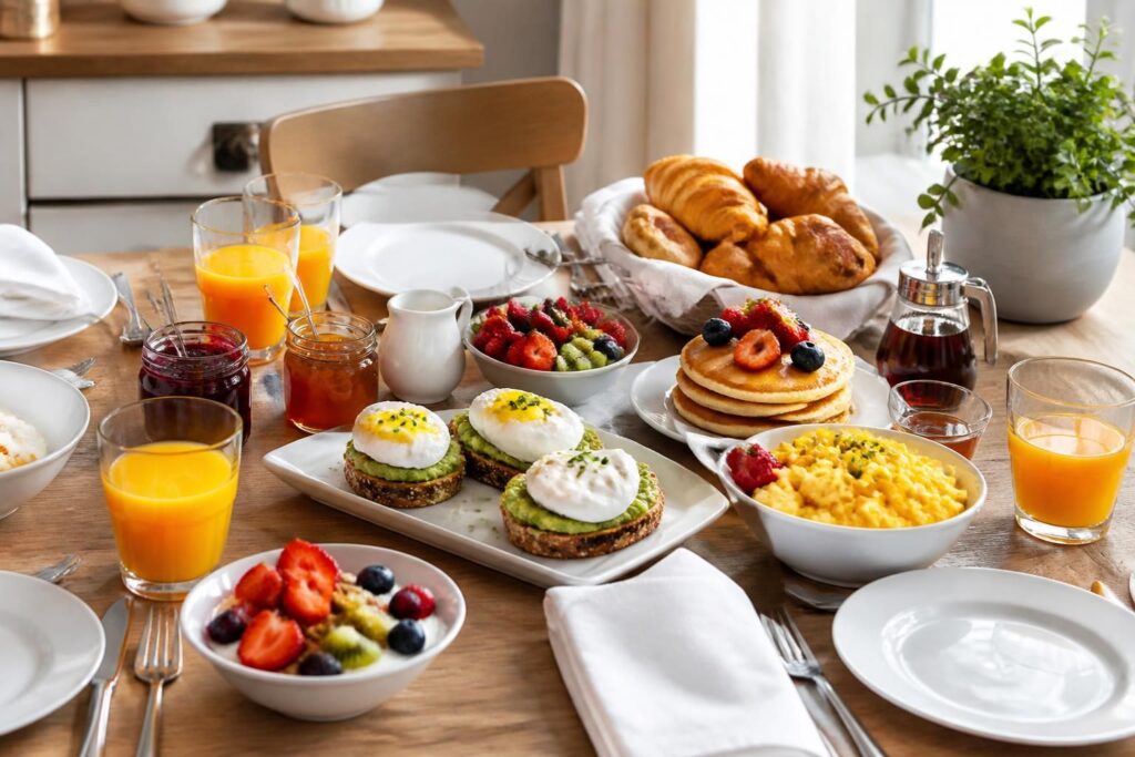 découvrez comment organiser un brunch à la maison avec des idées de menu savoureux et des conseils de dressage pour une présentation élégante et conviviale.