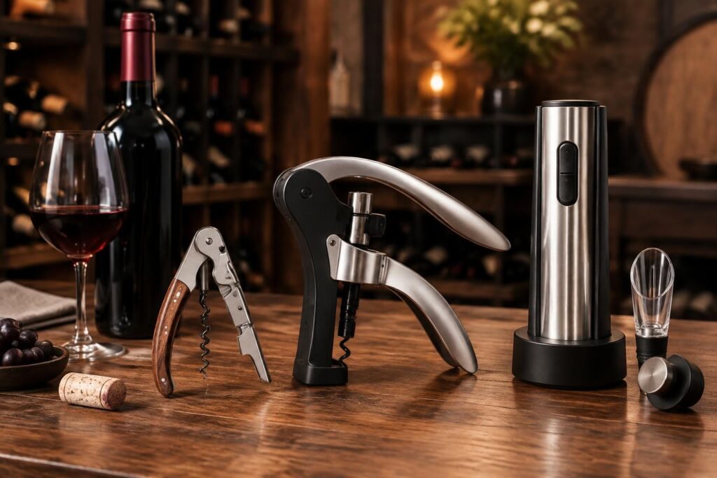 sommelier, à levier ou électrique : comparez les différents tire-bouchons et trouvez le modèle idéal selon vos besoins et votre budget.